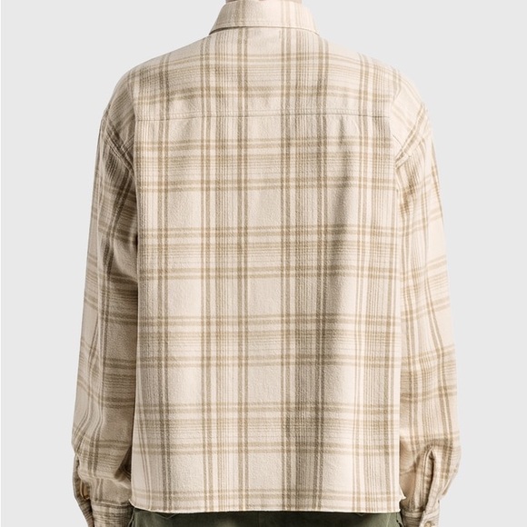 🔥 John Elliott Hemi Oversized Beige Flannel Shirt Medium NEW - Picture 5 of 10